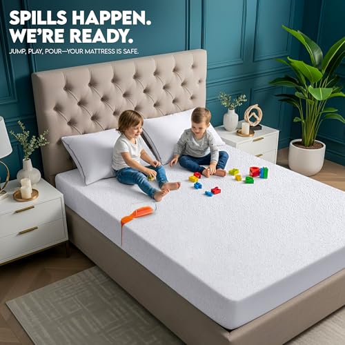 Utopia Bedding Dual Sided Mattress Protector with Waterproof Terry Top and Side Panels King Size 2 Pack, Soft and Breathable Mattress Cover, Fitted Style with Stretchable Elastic Pockets