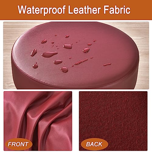 Waterproof Round Bar Stool Covers Set of 4 for 12-15 Inch Chairs