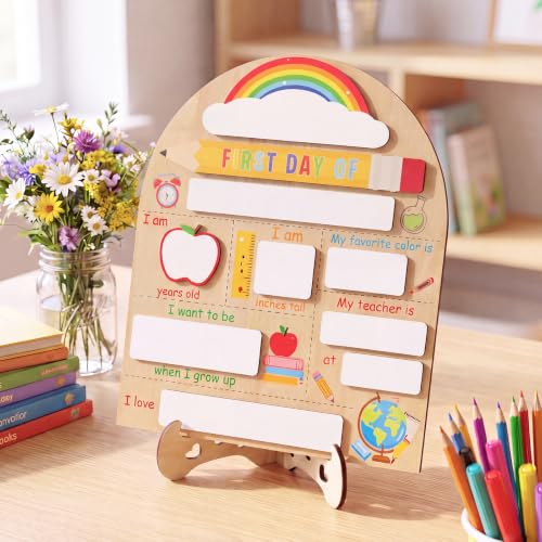 Reusable First and Last Day of School Wooden Board - 12x10 Photo Prop