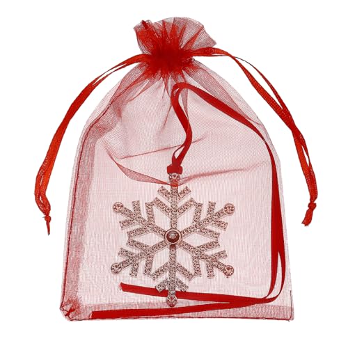 Kersiki Set of 3 Silver Snowflake Christmas Ornaments – Hanging Tree Decor (3, Silver Snowflake)
