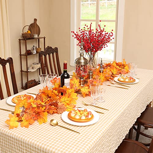 Artificial Maple Leaf Fall Garland - 5 Pack 5.9ft Autumn Hanging Decor