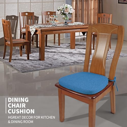 U-Shape Memory Foam Dining Chair Cushion - 16-Inch Non-Slip Seat Pad, Blue