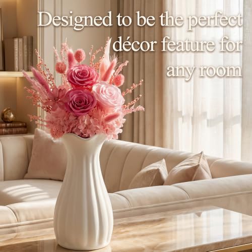 Preserved Rose Bouquet with Gift Box - Long-Lasting Floral Arrangement