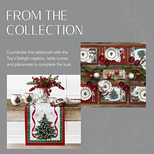 Elrene Villeroy & Boch Toy's Delight Holiday Round Tablecloth 70" Multicolor