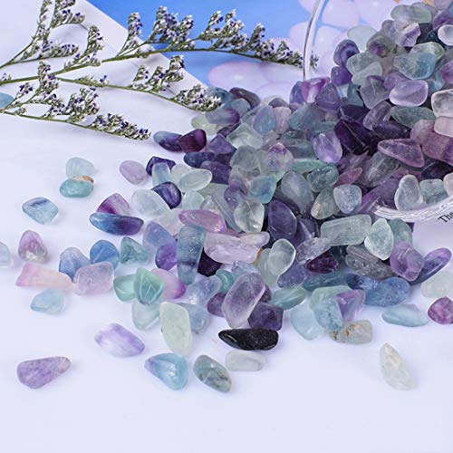 Fluorite Tumbled Crystal Chips - Polished Irregular Stones for Vases (0.5 lb)