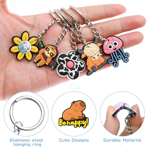 Pabucle Cute Keychains Bulk - Random Accessories for Keys, Backpack & Bag (Variation: Cute-200)