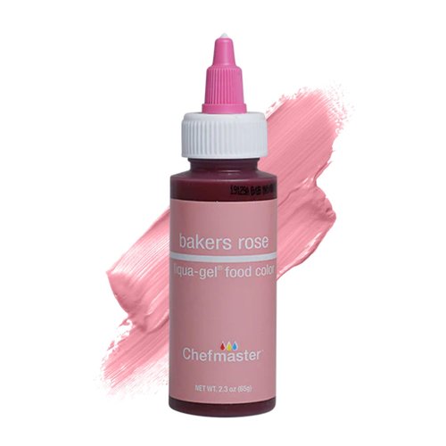 Chefmaster Bakers Rose Liqua-Gel® Food Coloring - Vibrant Professional-Grade Dye for Icing & Fondant | 2.3 oz