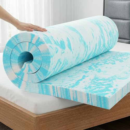 OLIXIS 2 Inch Twin XL Cooling Gel Memory Foam Mattress Topper