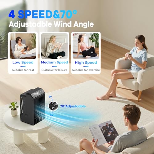 Portable Mini Air Conditioner Fan Evaporative Cooler with 1000ML Tank
