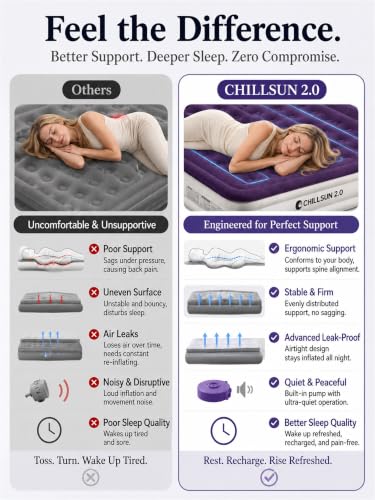 Queen Air Mattress with Built-In Pump - 18 Inch Raised Inflatable Air Bed