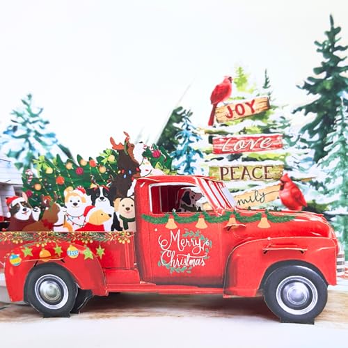 HEARTAGS Camper Christmas Pop Up Card - 3D Holiday Greeting Card