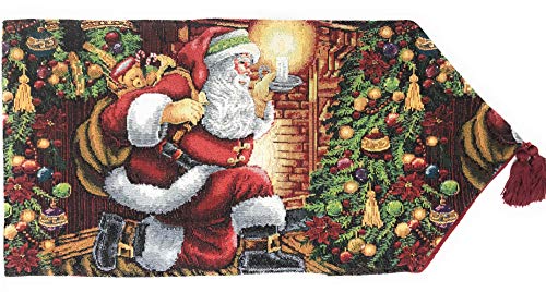 Tache Festive Winter Christmas Table Runner 13 x 72 - Mr. Santa Decor