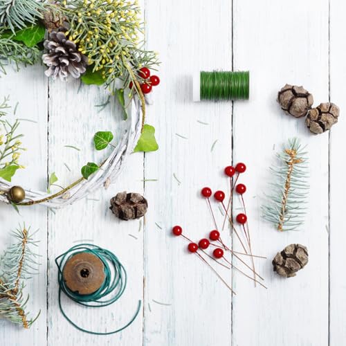 Mini Artificial Berries 200 pcs for Christmas Wreaths & Home Decor