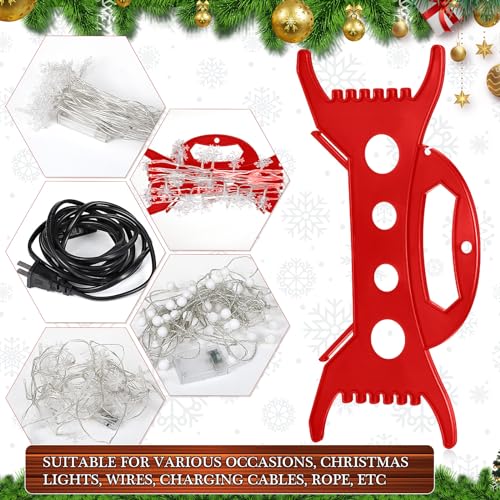 Sliner Red 12 Pack Christmas Light Storage Holders Cord Organizers