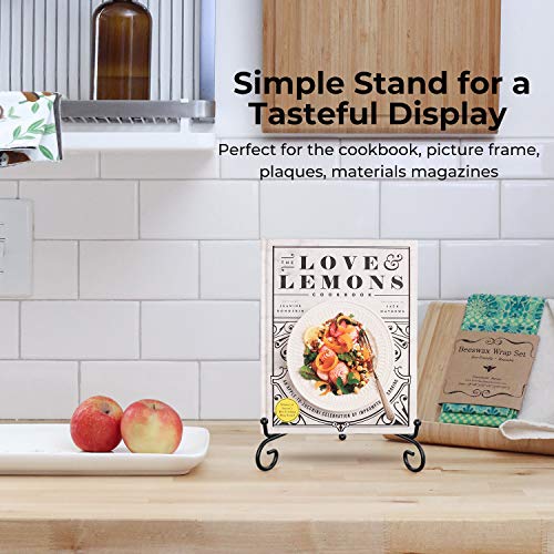 8-Inch Metal Plate Display Stand - Decorative Easel Holder (2 Pack)