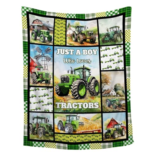Just a Boy Who Loves Tractors Blanket for Teens - 50x60 inch Gift