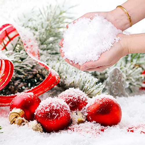 Artificial Dry Snow Powder 13 oz - Fluffy Fake Snow for Christmas Village Decor