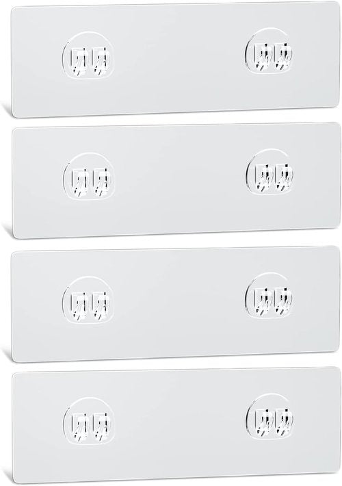 AKTECKE Shower Caddy Replacement Stickers - No Drilling Transparent Adhesive Strips | 4-Pack for Bathroom & Kitchen Storage