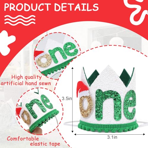 Baby First Christmas Crown - 1st Birthday Party Hat & Decoration