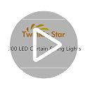 300 LED Warm White Curtain String Lights - 8 Modes Plug-In Fairy Lights