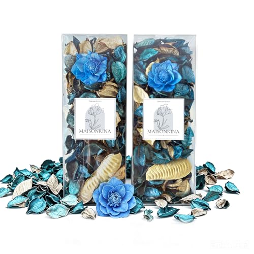 Ocean Scented Dried Flower Potpourri, Natural Botanical Bowl Filler, 10 oz