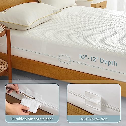 Queen Size Zippered Mattress Protector - Waterproof & Noiseless