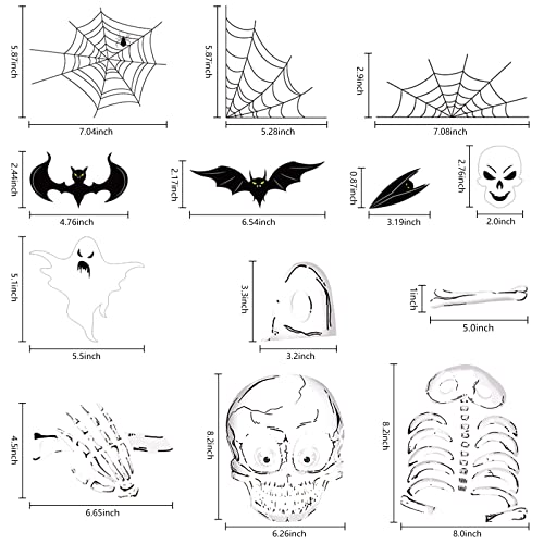 140PCS Halloween Window Clings - Double-Sided Removable Decor