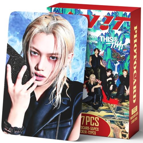 127-Piece K-Pop Photo Card and Sticker Set - 55 Collectible Cards