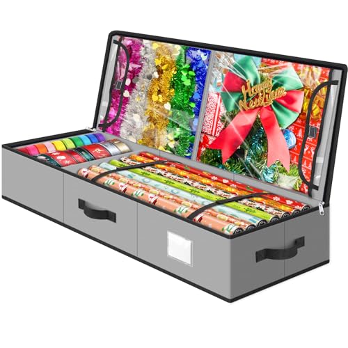Wrapping Paper Storage Organizer for 40 Inch Rolls Under Bed Container