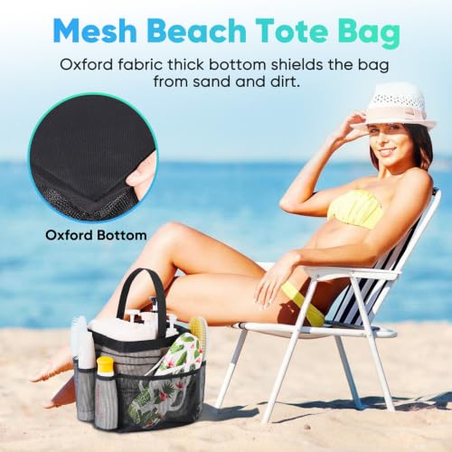 Eudele Portable Mesh Shower Caddy with 9 Pockets for College Dorm and Travel