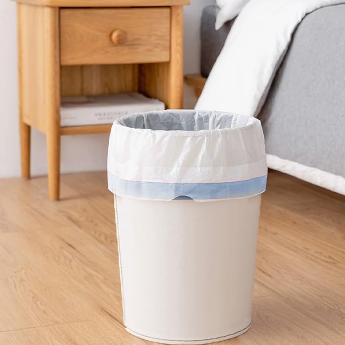4 Gallon Small Drawstring Trash Bags - Unscented White Garbage Bags (57 Count)