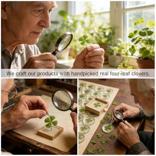 Real Preserved Four-Leaf Clover Lucky Charm Gift Token