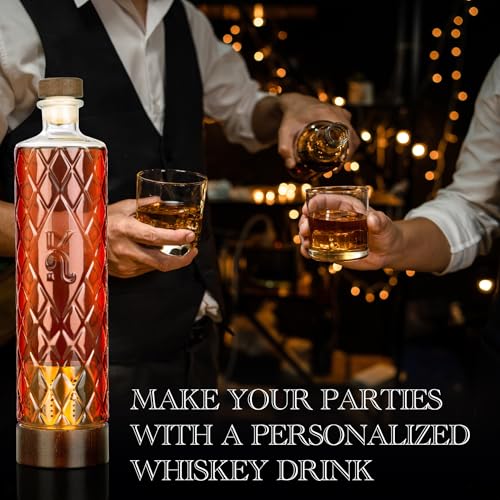 Krafterize Dark Green Whiskey Infusion Kit - DIY Bourbon Decanter Set for Men