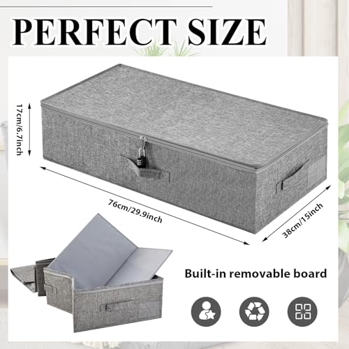 Lockable Under Bed Storage Bag with Zipper Lid, 30-inch Discreet Organizer