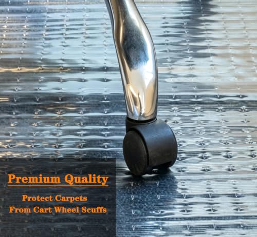 Clear Vinyl Carpet Protector Runner - 27" x 25' Non-Slip Floor Mat