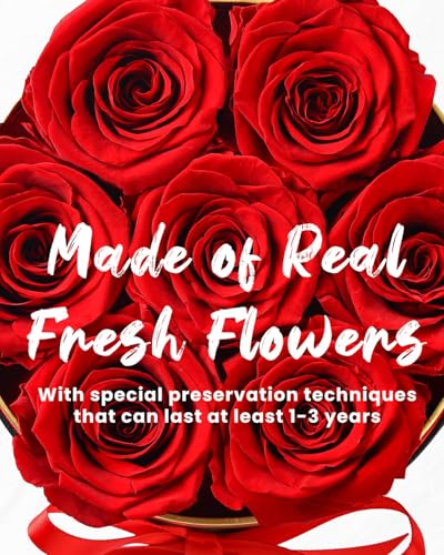 7 Preserved Rose Gift Box - Eternal Flowers That Last Up to 3 Years