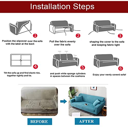 Keepatin Santa Claus 3 Seat L-Shaped Sofa Cover Elastic Recliner Couch Protector