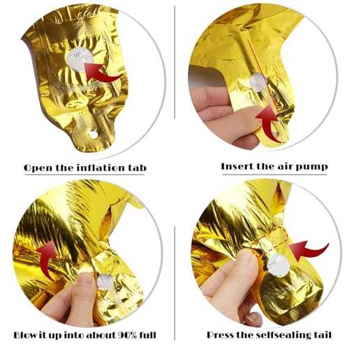 40-Inch Gold Number Balloon 0 - Giant Birthday Decoration
