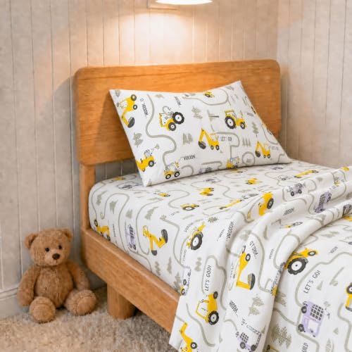 100% Cotton 3PC Kids Bedding Set - Twin Tractor Design