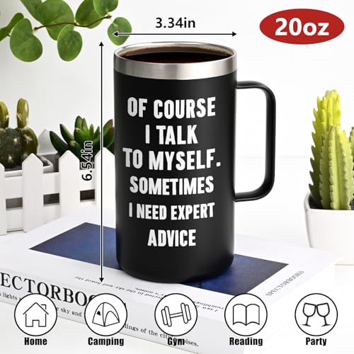 Qtencas White Elephant Mug for Adults 20oz - Black - Funny Sarcastic Office Gift