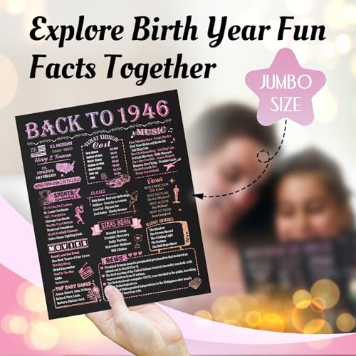 80th Birthday Pop Up Card for Women Pink 3D Greeting Card with Envelope