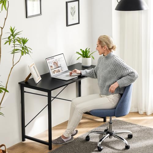 Sweetcrispy 40-Inch Small Computer Desk for Home Office Black