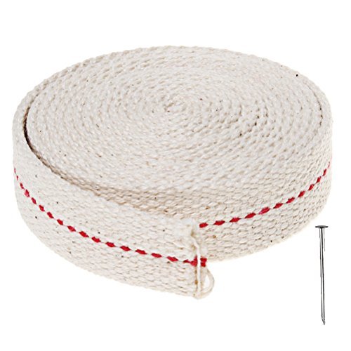 Flat Cotton Oil Lamp Wicks - 3/4 Inch x 6 Ft (2 Rolls, Cut to Size)