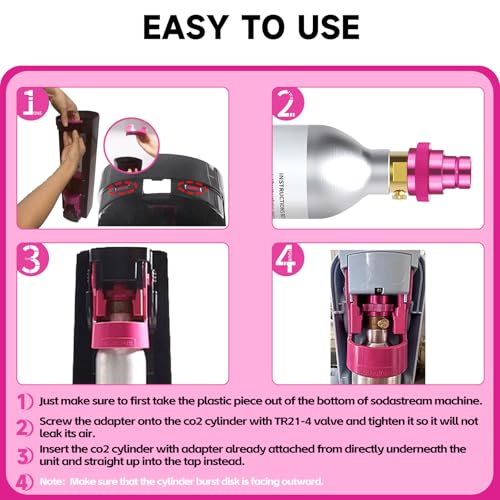 CO2 Cylinder Quick Connect Adapter for Sparkling Water Makers, TR21-4 Valve