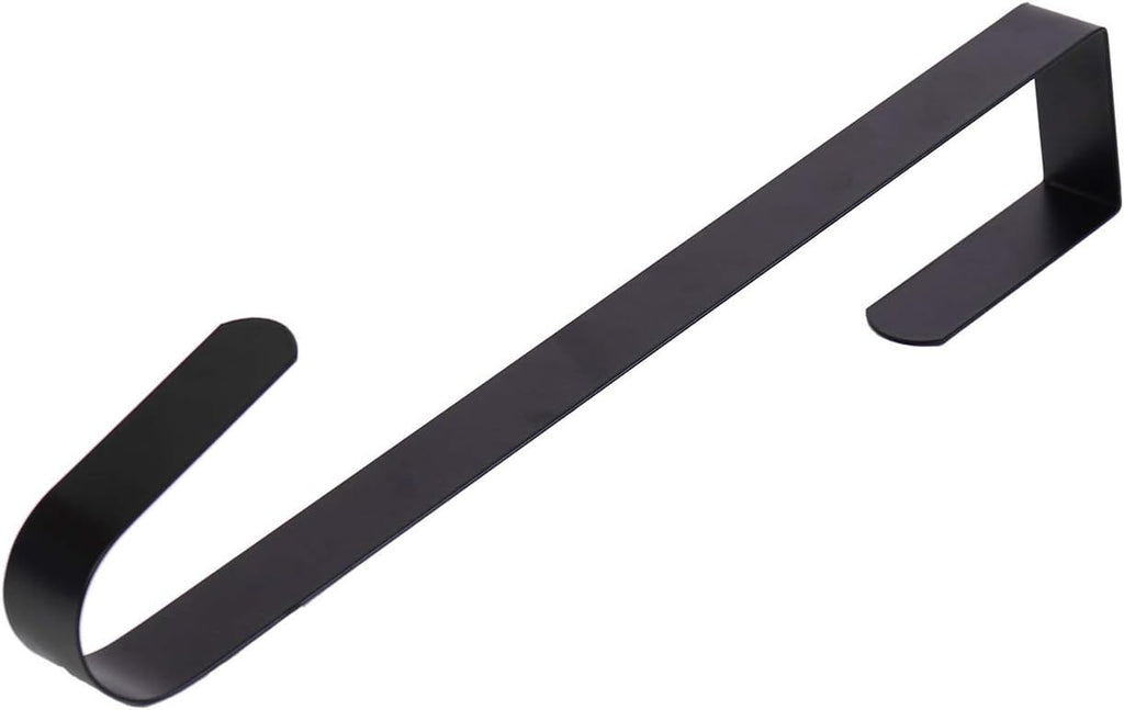 Sattiyrch 12" Wreath Hanger - Durable Steel Over-The-Door Hook for Front Door | Black Finish