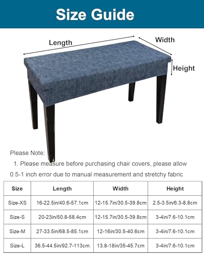 Waterproof Stretch Polyester Shoe Bench Cover 36.5-44.5 in L