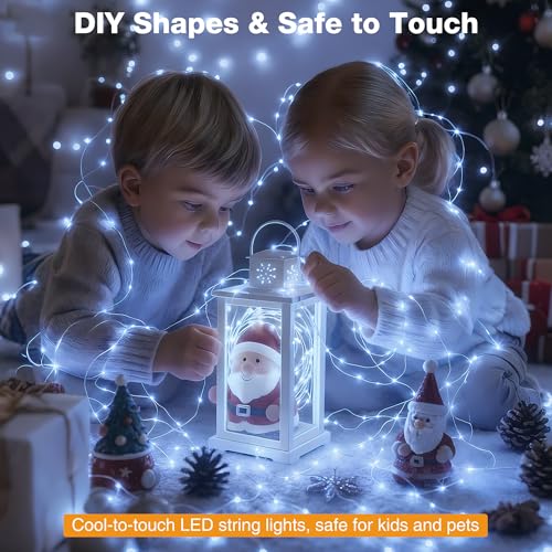 Fairdeer 10 Pack 16FT Cold White Battery & USB Fairy String Lights with Timer and 8 Modes