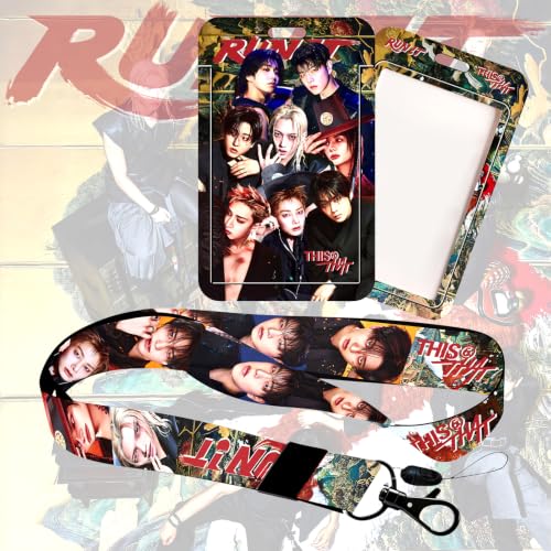 K-Pop Idol Photocard Gift Box Set with Stickers, Lanyard, and Keychain