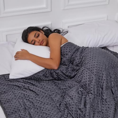 15 lb Weighted Blanket for Adults - Soft Crystal Velvet, 60x80