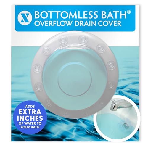 SlipX Solutions Bottomless Bath Overflow Drain Cover Clear - 1 Pack